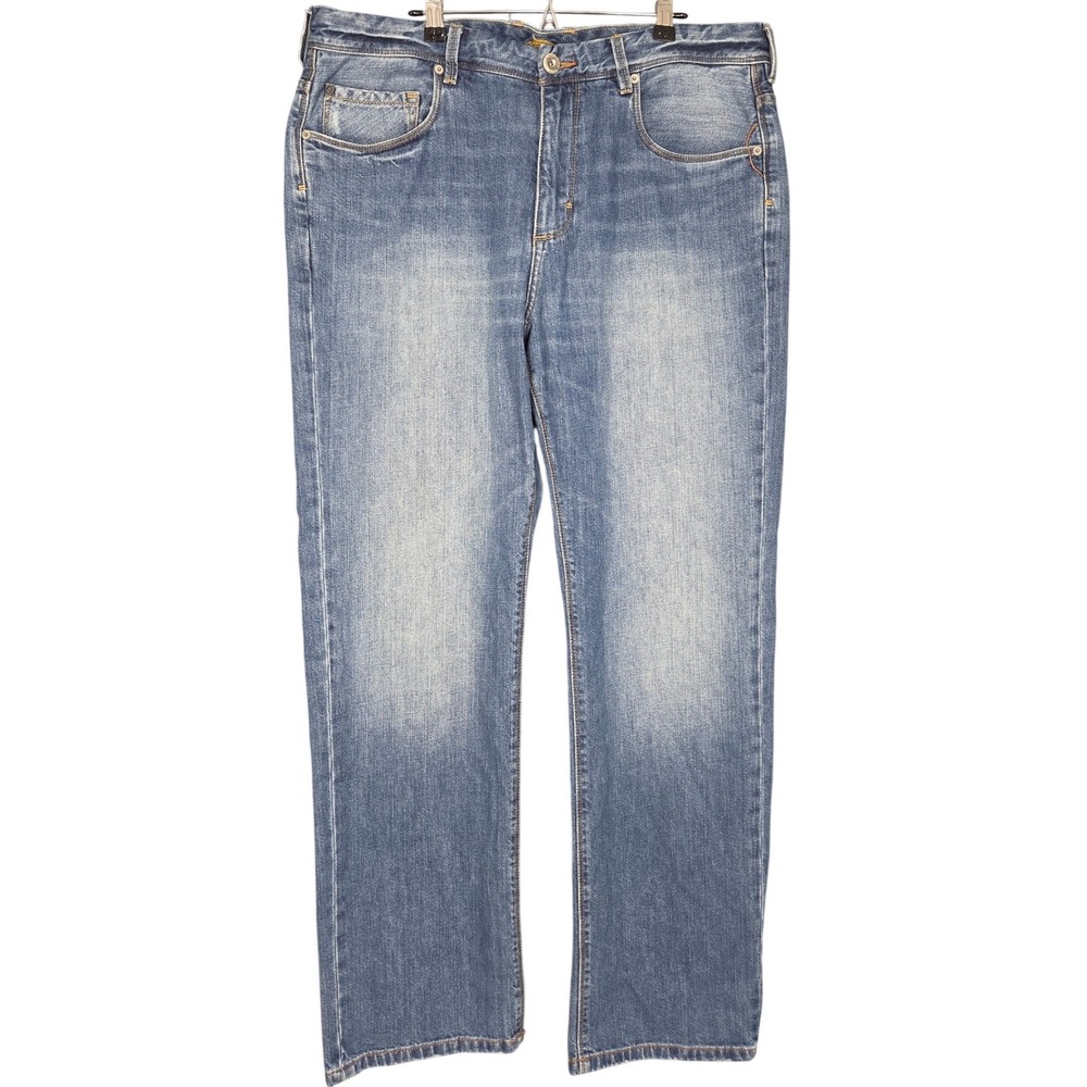 Tommy BahamaJeans Mens 38x32 Blue Standard Fit Medium Wash Straight Leg Cotton